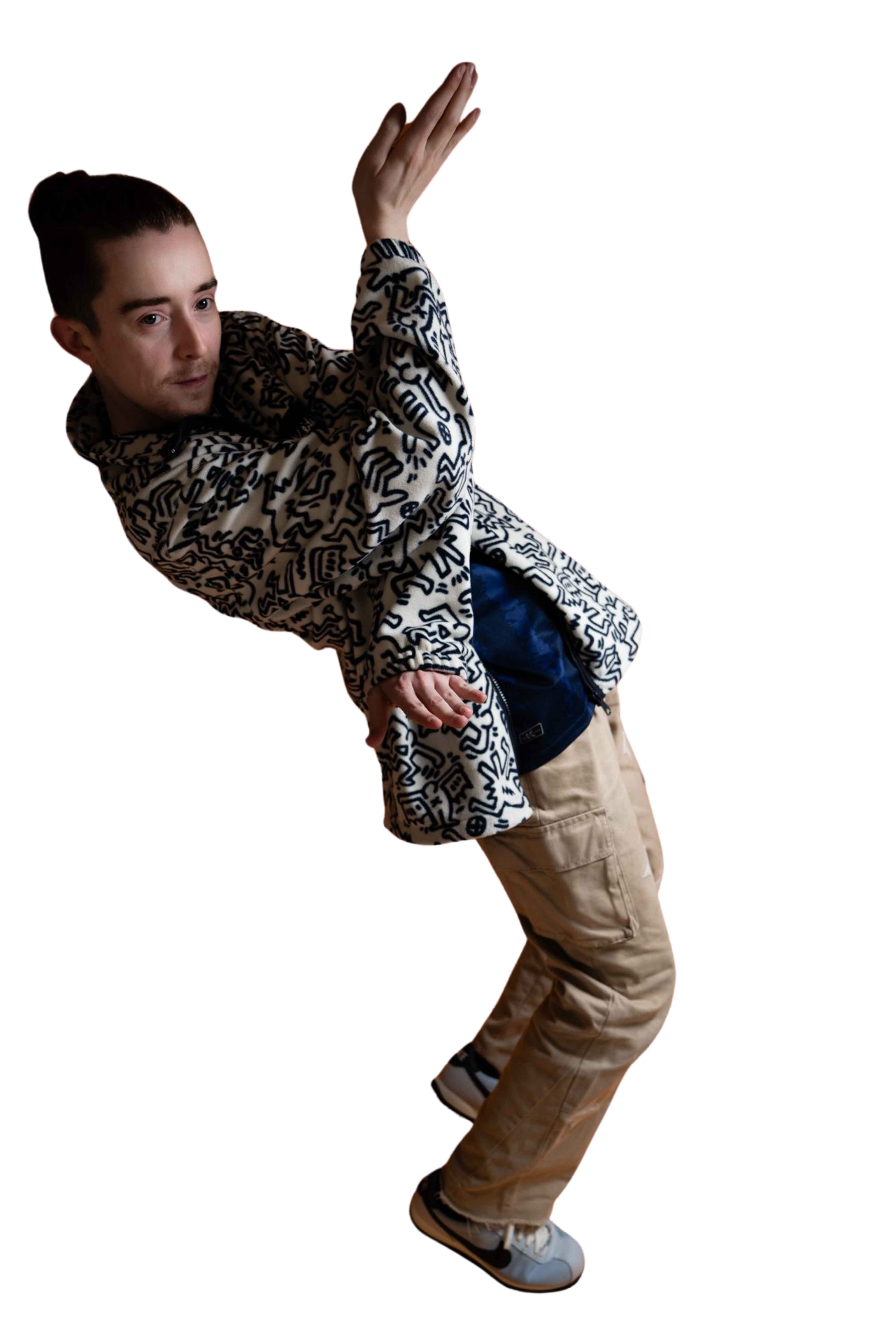 Contemporary dancer in expressive pose